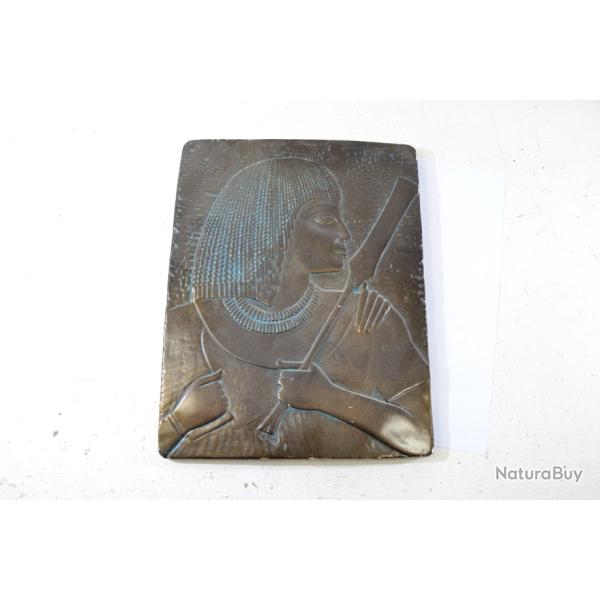 D�coration murale de style �gyptien. Pharaon Egypte vintage. Tableau pl�tre ? peint, bas relief