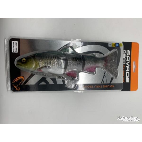Leurre 4D LINE THRU TROUT 25cm/193g Savage gear argent