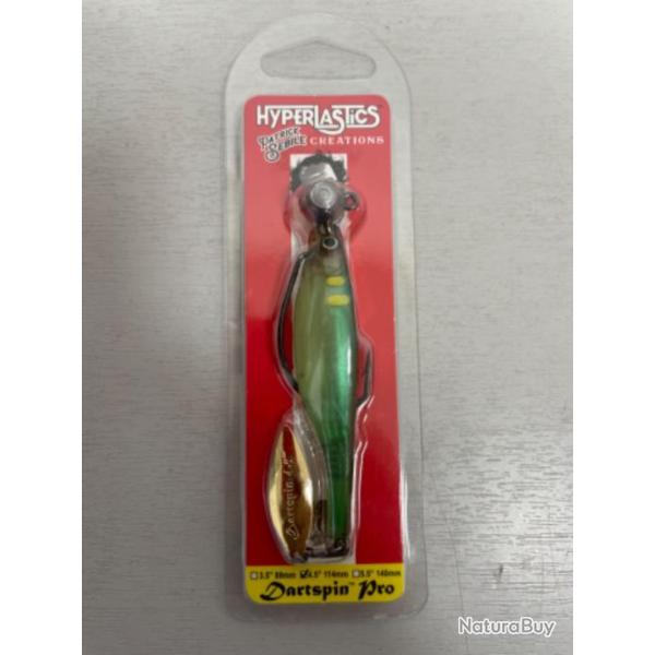 !! LEURRE HYPERLASTICS DARTSPIN PRO FOOTBALL 114mm col AYU GOLD