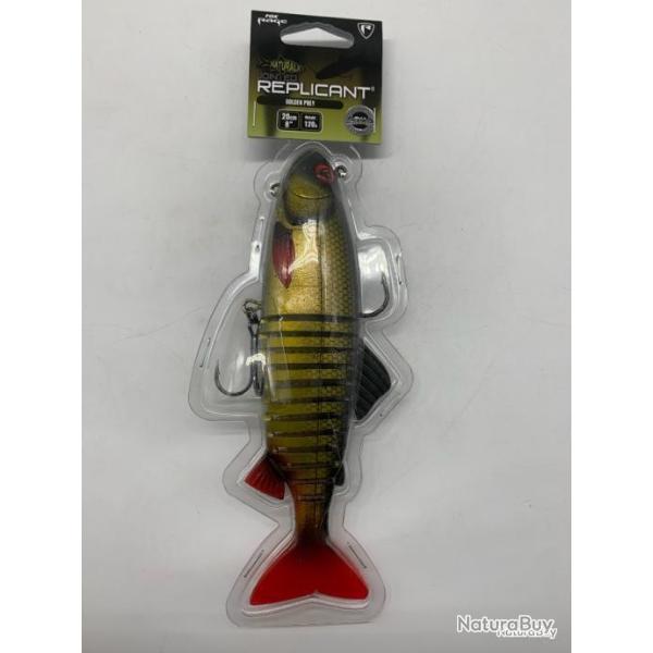 leurre souple replicant jointed fox rage golden prey 20cm 120g