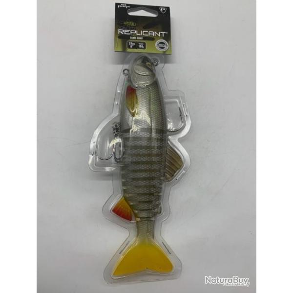 leurre souple replicant jointed fox rage silver ghost 23cm 150g