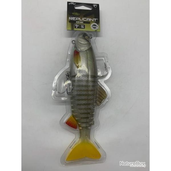 leurre souple replicant jointed fox rage silver ghost 23cm 150g