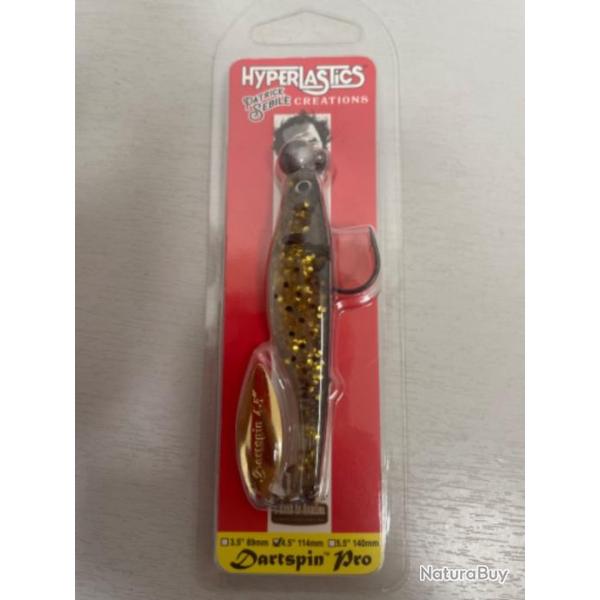 !! LEURRE HYPERLASTICS DARTSPIN PRO FOOTBALL 4.5'� col BUNKER GOLD