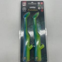 Lot de 2 leurres souples Drunk BAIT LMAB Karibik Karsten 16cm