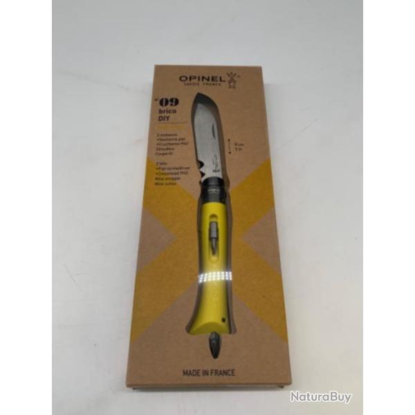 Couteau OPINEL N�09 brico diy 9cm tournevis