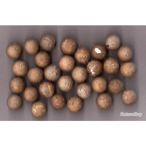 lot 30 plombs de fusil r�glementaire fran�ais mod�le 1777 ( champ bataille REVOLUTION pr�s PERPIGNAN