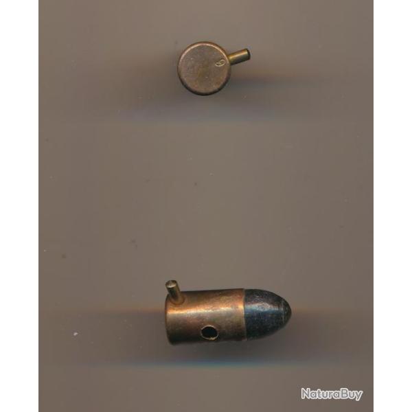 CARTOUCHE  9 mm LEFAUCHEUX A BROCHE INERTE TBE