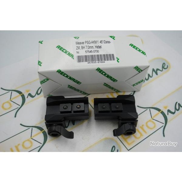 Montage Recknagel avec d�port,pour lunette avec rail ZM, Zeiss, Leica ect pour rail weaver-Picatinny