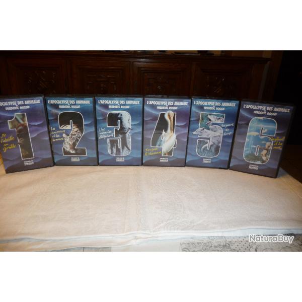6 VHS L'Apocalypse des animaux  " Fr�d�ric ROSSIF "