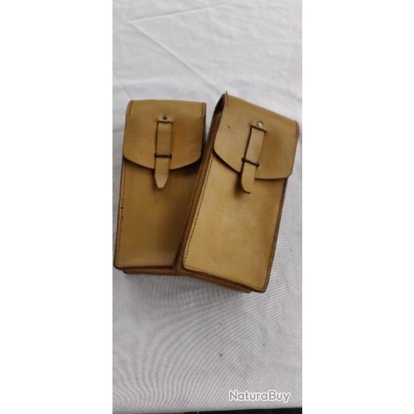 Cartouchi�res vintages arm�e fran�aise brun clair