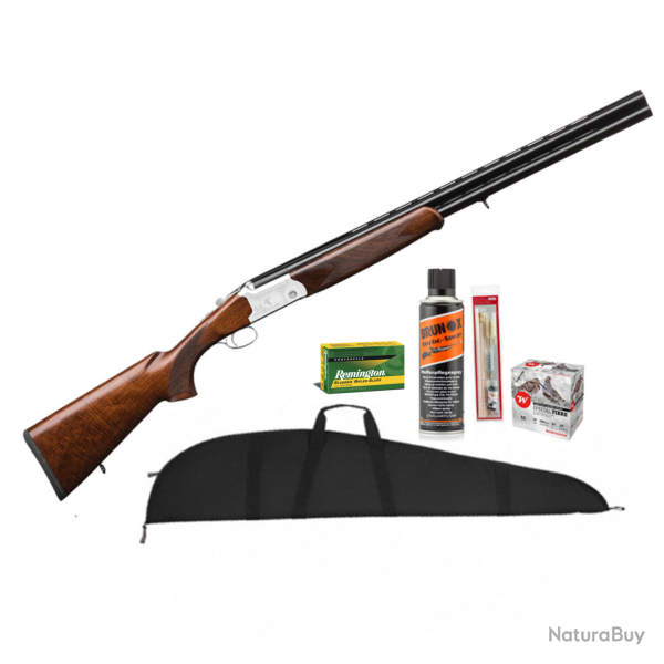 Pack Jeune chasseur ! Fusil de chasse superpos� Yildiz Plaine - Cal. 12/76 et accessoires - 71 cm