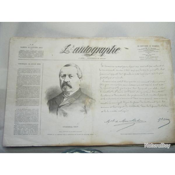 LOT DE 11 JOURNEAUX "L'AUTOGRAPHE" de 1872  - EEC15
