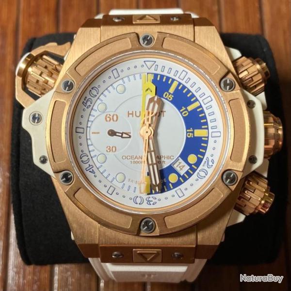 RARE HUBLOT KING POWER GOLD �DITION LIMIT�E � 100 EXEMPLAIRES DU MUS�E DE MONACO EN OR ET TITANIUM