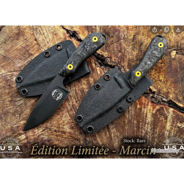 Couteau White River M1 BackPacker Pro - �dition Limit�e 2024 (CPM-MagnaCut, PVD Noir & Fibre de Carb