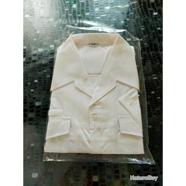 Chemisette blanche homme quipe velcro taille 44