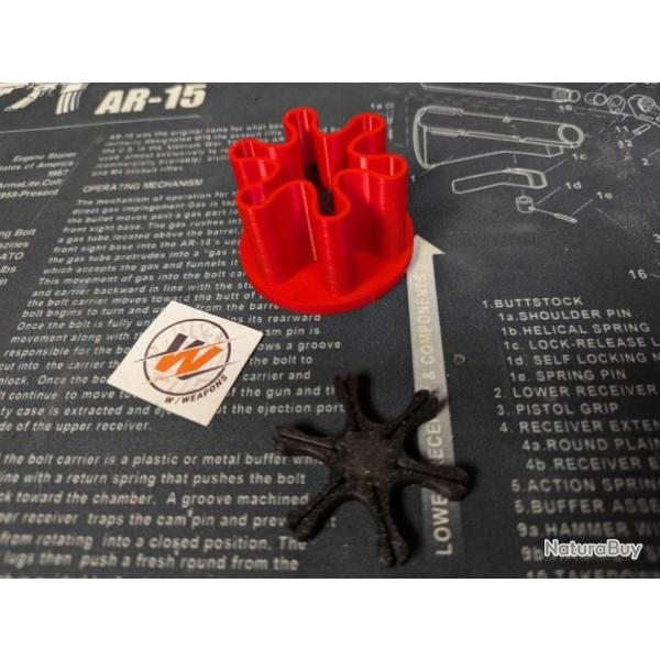 POUDRE NOIR  - Boite de rangement AVEC 5 �toiles porte amorces (Boite AVEC les �toiles )