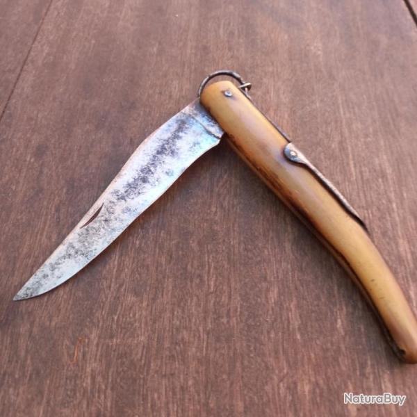 Ancien Tr�s Grand Couteau � palme TARRY LEVIGNE Manche en Corne