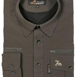 Chemise &agrave; manches longues Anti-tique kaki VERNEY CARRON-4XL