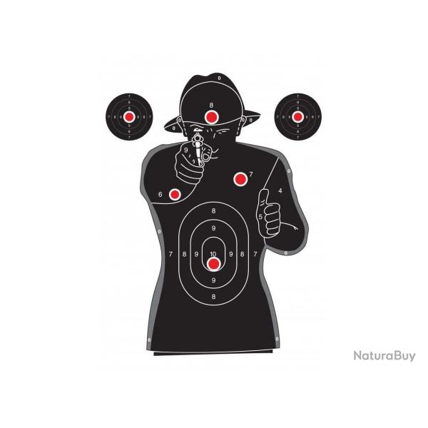 Cible Police Silhouette  50x70 papier 1