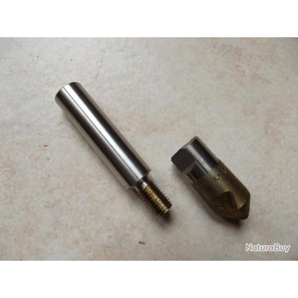 BRADEE - Queue porte outils HSS de 10mm filet�e M8 �quip�e d'une fraise � �bavurer de 12mm NEUVE