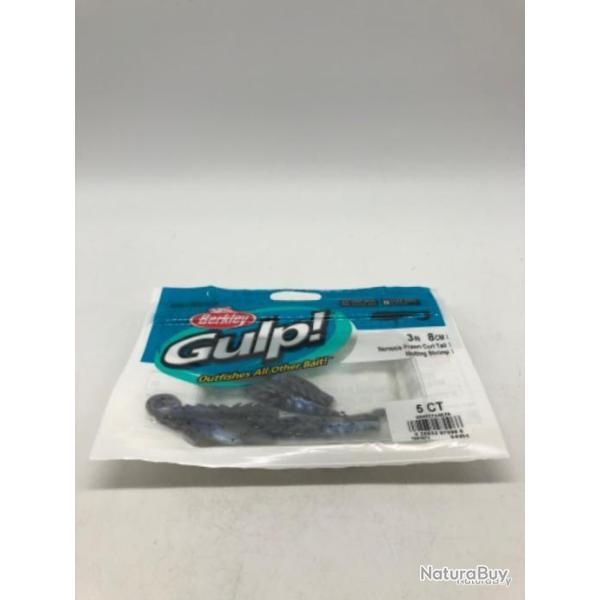 5 leurres souples nemesis prawn curl tail gulp