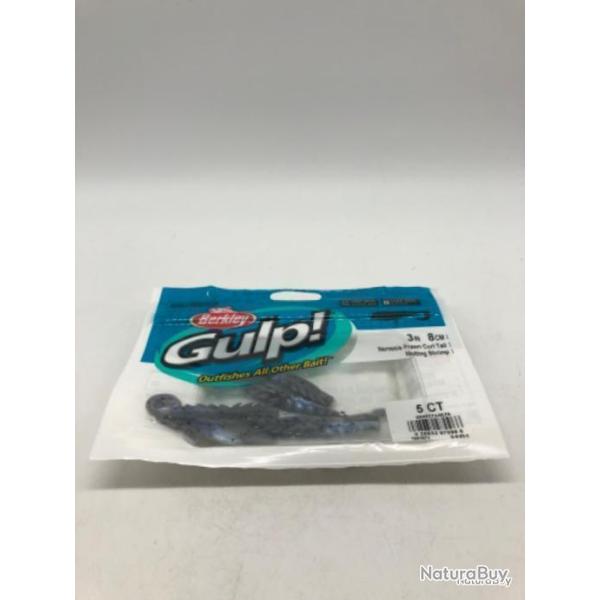 5 leurres souples nemesis prawn curl tail gulp