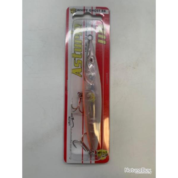 Leurre dur ultimate fishing Xorus Asturie 110 white ghost RB
