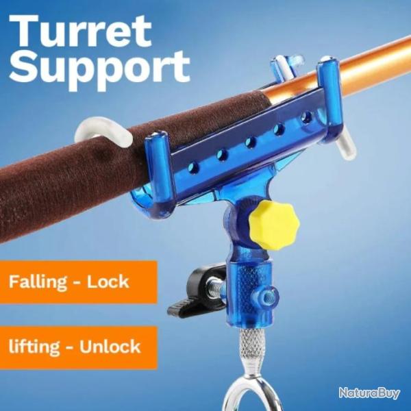 Support Canne P�che Sol R�glable T1 Autobloquant R�sistant Acier Inoxydable Rapide Performant