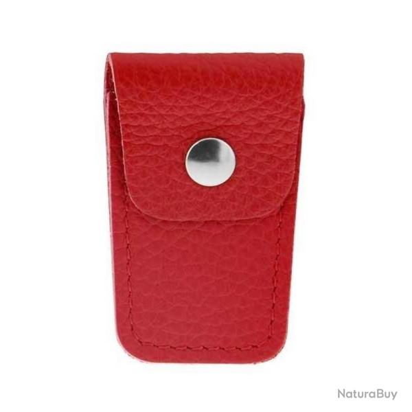 �tui cuir pour ciseaux pliants "Nogent", Couleur rouge [Max Capdebarthes]