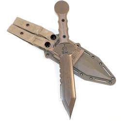 Couteau US Gladius Desert Legion XII - Lame Fixe Acier Inoxydable avec &Eacute;tui Tactique