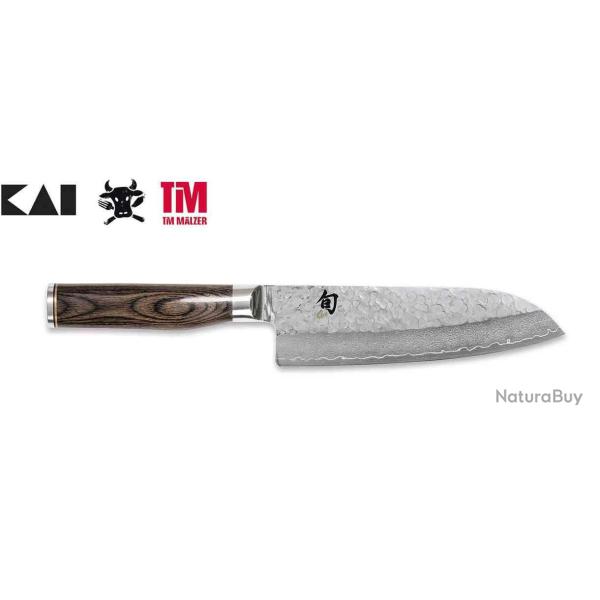 Couteau Santoku Japonais KAI Shun Premier Tim M�lzer TDM-1702 | Lame Damas 18 cm
