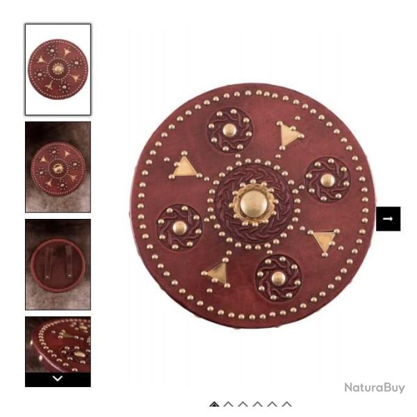 Mini-Targe, petit bouclier rond �cossais avec raccords en laiton 1101030400