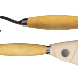 Morakniv Carving Erik Frost 164S LH - Couteau &agrave; sculpter bois pour gaucher avec &eacute;tui (Acier inoxydab