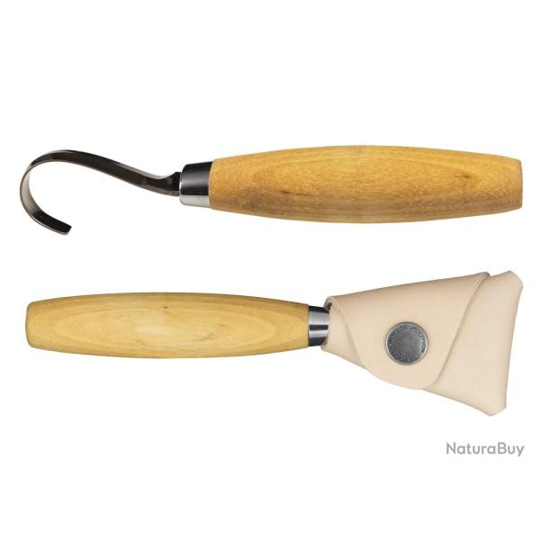 Morakniv Carving Erik Frost 164S LH - Couteau � sculpter bois pour gaucher avec �tui (Acier inoxydab