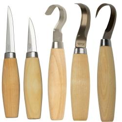 Pack Couteaux &agrave; Sculpter Bois Morakniv 106 - 120 - 162 - 163 - 164 | Kit Complet Sculpture & Kuksa