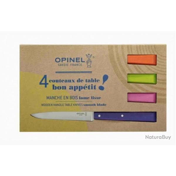 Opinel Coffret de 4 couteaux de table N�125 Bon App�tit Pop