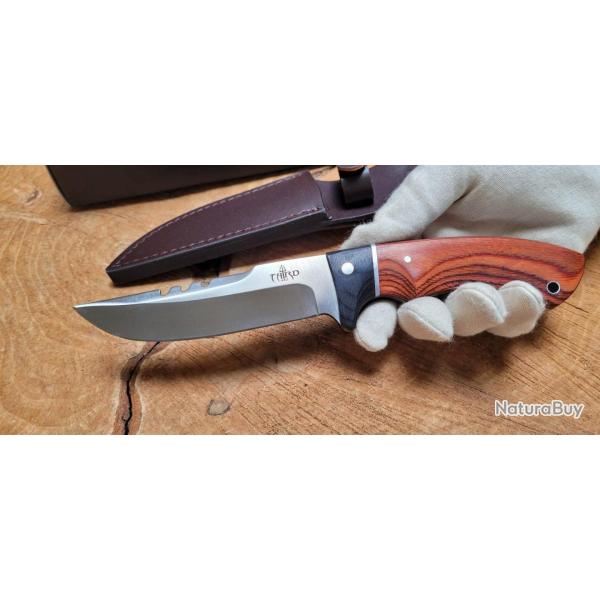 Third TH-13572-PW Couteau de chasse avec manche en Pakka