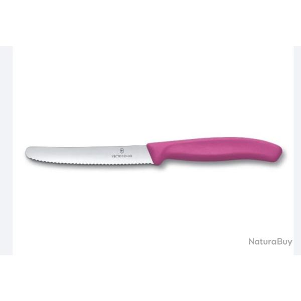 Victorinox 6.7836.L115 Couteaux de table Rose Fushia 2 PCS