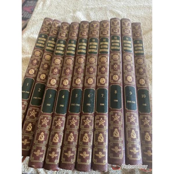Une belle serie de 10 livres sur la deuxi�me gueurre mondiale  (ma r�f: 3)