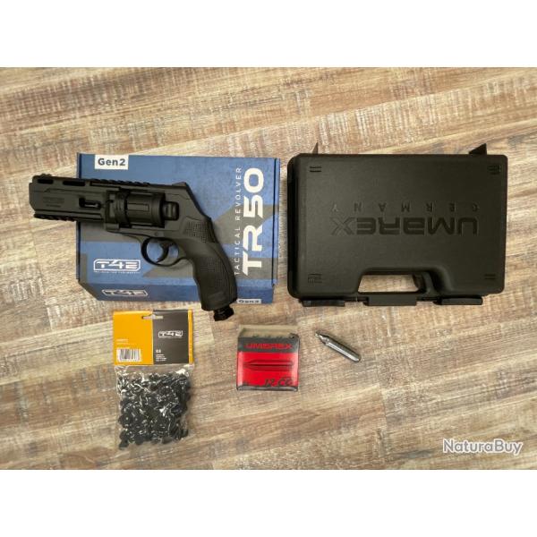 PACK REVOLVER CO2 CAL 50 MODEL T4E TR50 +ACCESOIRES