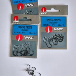 Lot de 30 hame&ccedil;ons truite National 9335 VMC, taille 4