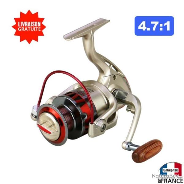 Moulinet de p�che avec bobine aluminium 4.7:1 pour canne