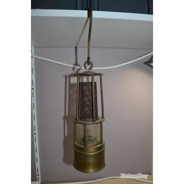 Ancienne Lampe / Lanterne de Mineur en cuivre D�coration 1920/1950  ( C2)