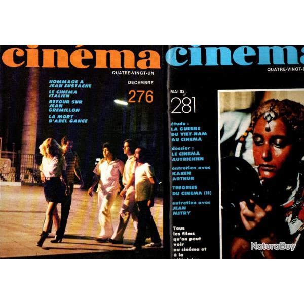 revue cin�ma 276 et 281 de 1981 et 1982 la guerre du vietnam au cin�ma, cin�ma italien, mort abel ga