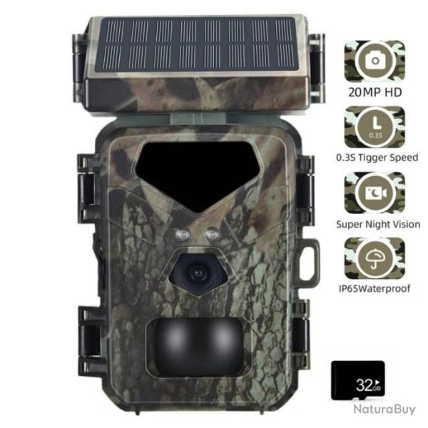 Cam�ra de Chasse 20MP/1080P D�clenchement 0.3s *Ench�re* Vision Nocturne D�tection de Mouvement