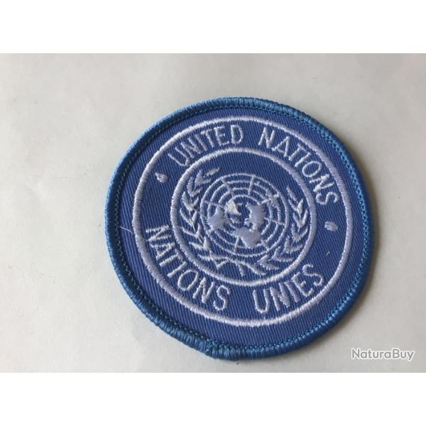 VENDU PAR LE-CUIRASSIER N� 1 INSIGNE D'�PAULE EN TISSUS ONU