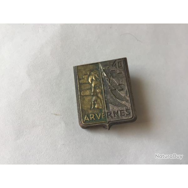 VENDU PAR LE-CUIRASSIER  INSIGNE CHANTIER DE JEUNESSE FRANAISE ARVERNES GROUPEMENT 40 MURT (CANTAL