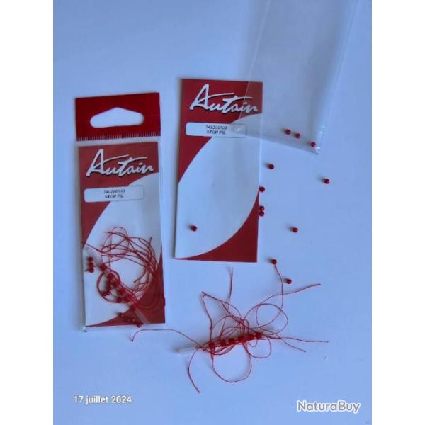 Lot de 2 pochettes de Stop-fil fluo avec ligatures en fils mont�es sur tube.Autain