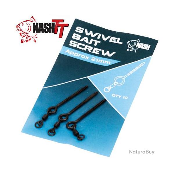 Vis � App�ts Nash Swivel Bait Screw 21mm (par 10)