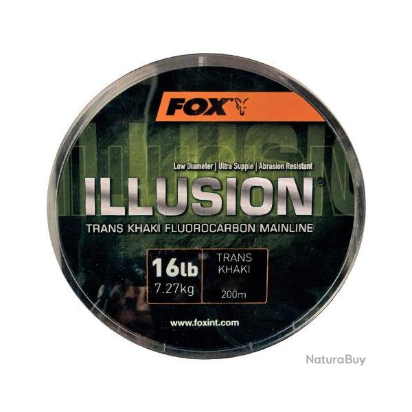 Ligne Fluorocarbon Fox Illusion Trans Khaki 200m 0.39mm